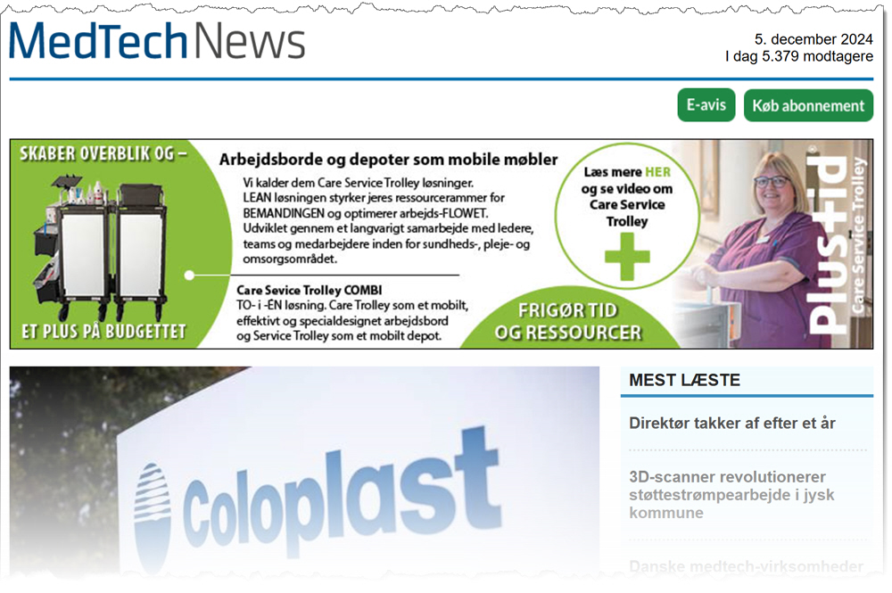 M&oslash;bler til opbevaring p&aring; plejehjem, CareServiceTrolley, plustuid forbedringstavler